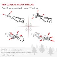 HOMCOM Sztuczna choinka, 180 cm z 2380 czubkami, metalowy stojak, Zielony(m-7)