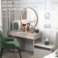 HOMCOM Nevera Cosméticos 10L Extrasilenciosa 12V/240V para Enfriar y Calentar Frigorífico Pequeño para Dormitorio Maquillaje(m-6)