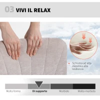 HOMCOM Sedia da Ufficio Regolabile, Inclinabile e Girevole, in Tessuto Chenille e Acciaio, 62x67x83-93 cm, Beige(m-6)