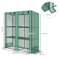Outsunny Three-Tier Mini Greenhouse - Green(m-3)