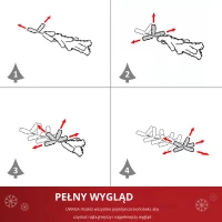 HOMCOM CHOINKA SZTUCZNA 120 CM STOJAK GWIAZDKI(m-6)