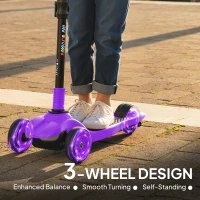 AIYAPLAY Three-Wheel Foldable Electric Scooter for Kids Aged 6-10 Years, Purple(m-4)