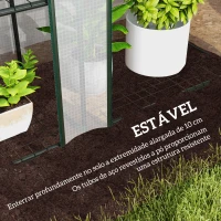 Outsunny Estufa Pequena com Prateleiras de 3 Níveis Portas com Fecho de Correr Estufa para Cultivar 215x46x151 cm Branco(m-7)