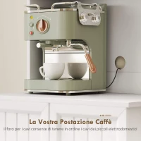 HOMCOM Mobile Dispensa Cucina con 2 Armadietti e 8 Ripiani, in Legno e Acrilico, 60x39.5x179.6 cm, Bianco(m-6)