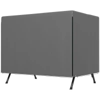 Outsunny Beschermhoes voor tuinmeubelen, afdekhoes voor buitenmeubels, 215 cm x 155 cm x 150 cm, Donkergrijs(m-10)