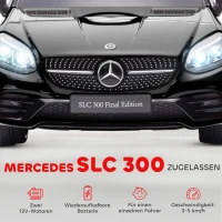 AIYAPLAY Kinder-Elektroauto, mit LED-Scheinwerfern, Sicherheitsgurt, Hupe, Musik, 3-5 km/h, schwarz, 107 x 62,5 x 44cm(m-4)