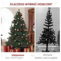 HOMCOM Choinka Jodła Kaukaska, Naturalny Wygląd, Szer. & Bujna, 180 x śr. 120 cm, Zielona(m-5)