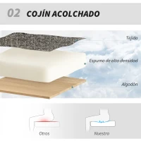 HOMCOM Butaca de Salón Giratoria Moderna Tapizada en Chenilla y Cuero PU con Asiento Ancho Base de Cruz Sillón Relax Gris(m-5)