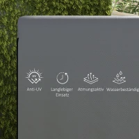 Outsunny Beschermhoes voor tuinmeubelen, afdekhoes voor buitenmeubels, 215 cm x 155 cm x 150 cm, Donkergrijs(m-4)