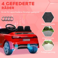 AIYAPLAY Elektro-Kinderauto, 12V Audi Q8, 3-5 km/h, Fernsteuerung, Scheinwerfer, Musik, Rot(m-8)