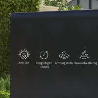 Outsunny Gartenmöbelabdeckung Abdeckung Schutzhülle für Outdoor-Möbel, 215 cm x 155 cm x 150 cm, Schwarz(m-4)