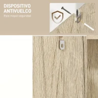 kleankin Mueble para Debajo del Lavabo Armario Bajo con 2 Puertas Estante y Patas de Acero 60x30x60 cm Roble y Blanco(m-6)