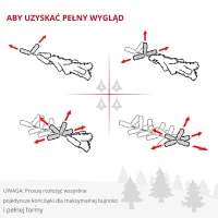 HOMCOM® CHOINKA JODŁA 180 cm ZE STOJAKIEM Z TWORZYWA 390 IGIEŁ zielona(m-6)