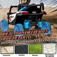 AIYAPLAY Coche Eléctrico para Niños UTV 12V con 2 Motores Control Remoto Velocidad hasta 7 km/h Sistema de Suspensión Naranja(m-8)