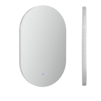 kleankin Espejo de Baño con Luces LED 81x51 cm Espejo de Pared con 3 Colores Interruptor Táctil Función de Desempañado Plata