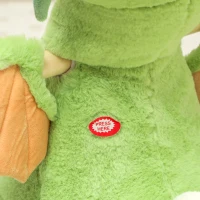 AIYAPLAY Caballito Balancín para Bebés de Peluche con Base de Madera con Sonido de Dragón para Niños 18-36 Meses Verde(m-8)