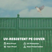 Outsunny Invernadero pop-up aprox. 200x300x270 cm Plegable, invernadero de film con tejado a dos aguas, puertas y ventanas con cremallera(m-4)