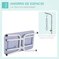PawHut Mesa de Peluquería Canina Plegable con Encimera Antideslizante Brazo Ajustable 81x48,5x80 cm, Azul(m-5)