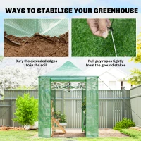 Outsunny Estufa Pop-Up aprox. 200x300x270 cm Dobrável, estufa de filme com telhado a duas águas, portas e janelas com fecho(m-5)