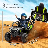 AIYAPLAY Coche Eléctrico para Niños 12V con Licencia Kawasaki Teryx KRX 1000 Control Remoto Suspensión Trasera Negro(m-3)