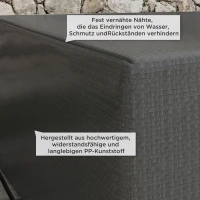Outsunny Schutzhülle für Gartenmöbel Winterfest Wasserdicht Abdeckung Anti-UV Abdeckplane 235 x 190 x 90cm Grau(m-5)