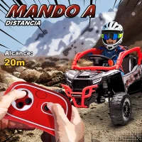 AIYAPLAY Coche Eléctrico para Niños 12V con Licencia Kawasaki Teryx KRX 1000 Control Remoto Suspensión Trasera Rojo(m-5)