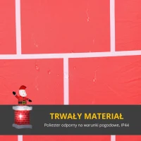 HOMCOM Dekoracja świąteczna Mikołaj z oświetleniem LED(m-5)