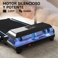HOMCOM Cinta de Correr Cinta de Andar Plegable 2,5 HP con Pantalla LED Velocidad Ajustable Max. 10 km/h Control Remoto Negro(m-4)
