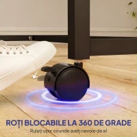 SPORTNOW Masă de Ping Pong Pliabilă cu Roți, Plasă și Palete pentru Interior(m-7)