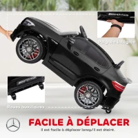 HOMCOM Voiture véhicule électrique Enfants 12 V 35 W V. 3-5 Km/h télécommande Effets sonores + Lumineux Noir Mercedes GLC AMG(m-6)