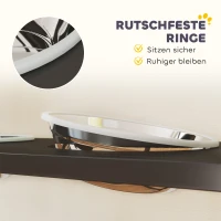 PawHut Erhöhter Hundenapf Höhenverstellbar Futternapf mit Stauraum Wassernapf 2 x 800ml Edelstahlnäpfen 89,5x27x74 cm Schwarz(m-7)