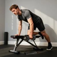 SPORTNOW Adjustable Dumbbells Set, 4-in-1 Weights Set with Storage Tray, Non-Slip Handle, 6kg, 11kg, 16kg, 20kg(m-7)