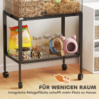 PawHut Hamsterkäfig, Kleintiergehege mit 3 Ebenen, Laufrad, Hütte, Plattformen, Rampen, Futterschale, Wasserflasche, Zubehör, Stahl, Kunststoff, Schwarz(m-8)