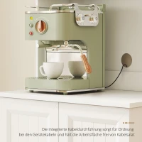 HOMCOM Küchenschrank, verstellbares Regal, Arbeitsplatte, Acryltüren, Kabelloch, für Wohnzimmer, Küche, Esszimmer, MDF, Weiß(m-6)