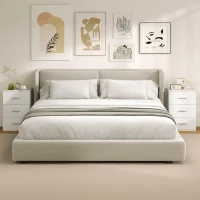 HOMCOM Mesita de noche con 3 cajones, cómoda auxiliar para dormitorio, MDF, Blanco(m-5)