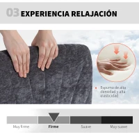 HOMCOM Silla de Oficina con Asiento Ancho sin Reposabrazos Ruedas Altura Ajustable Giratoria Función Basculante Gris(m-6)