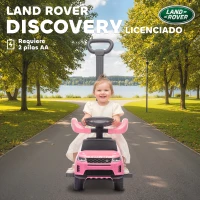 AIYAPLAY Correpasillos 2 en 1 para Niños de 18-36 Meses LAND ROVER DISCOVERY con Almacenaje Mango y Barandilla Extraíbles Rosa(m-5)