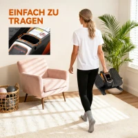 SPORTNOW Elektrischer Ellipsentrainer, Pedalgerät mit 12 anpassbaren Geschwindigkeiten, tragbar, leicht, Fernbedienung, LED-Monitor, Stahl, Kunststoff, Schwarz(m-8)