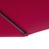 Outsunny 3m Water Resistant Terylene Hanging Parasol Wine Red(m-8)