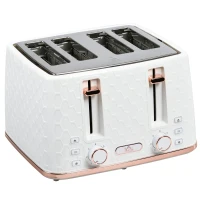 HOMCOM Four-Slice Honeycomb Toaster - White(m-10)