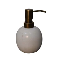 5-Piece Marble Bathroom Accessories Set with Sustainable Durable Design, Hand-Finished Set with Solid Mango Wood, 10L x 10W x 14H cm, White(m-5)