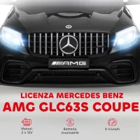 HOMCOM Macchina Elettrica per Bambini 3-5 Anni Mercedes con Cintura di Sicurezza e Telecomando, Nero(m-4)