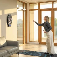SPORTNOW Elektronische Dartscheibe Beleuchtetes elektronisches Dartspiel übergroßes wiederaufladbares LED-Display schwarz(m-6)