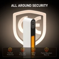 HOMCOM 2000W Ceramic Electric Heater with Fan, Timer, Oscillation - White(m-9)