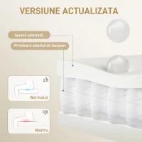 HOMCOM Scaun de birou cu suport pentru picioare și tetieră, din piele PU, spumă și metal, 76x73x117-125 cm, crem(m-4)