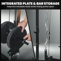 SPORTNOW Cable Crossover Machine, with Lat-Pull Down System(m-8)