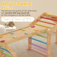 AIYAPLAY 9 in 1 Toddler Climbing Frame with Ramp, Slide, Arch, Ladder, Blackboard for 18-48 Months(m-7)