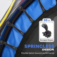 HOMCOM Kids Trampoline, with Enclosure Net, Steel Frame, for Ages 3-6 Years - MultiColoured(m-6)