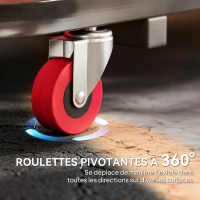 HOMCOM Planche à roulettes de montage 2 en 1 chariot de visite mécanicien pliable en Z charge 150kg 101,5 x 40 x 13,5 cm rogue(m-7)