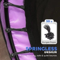 AIYAPLAY 4.6ft Toddler Trampoline w/ Safety Enclosure Net, for Indoor Outdoor Use, Ages 3-6 Years, Purple(m-6)